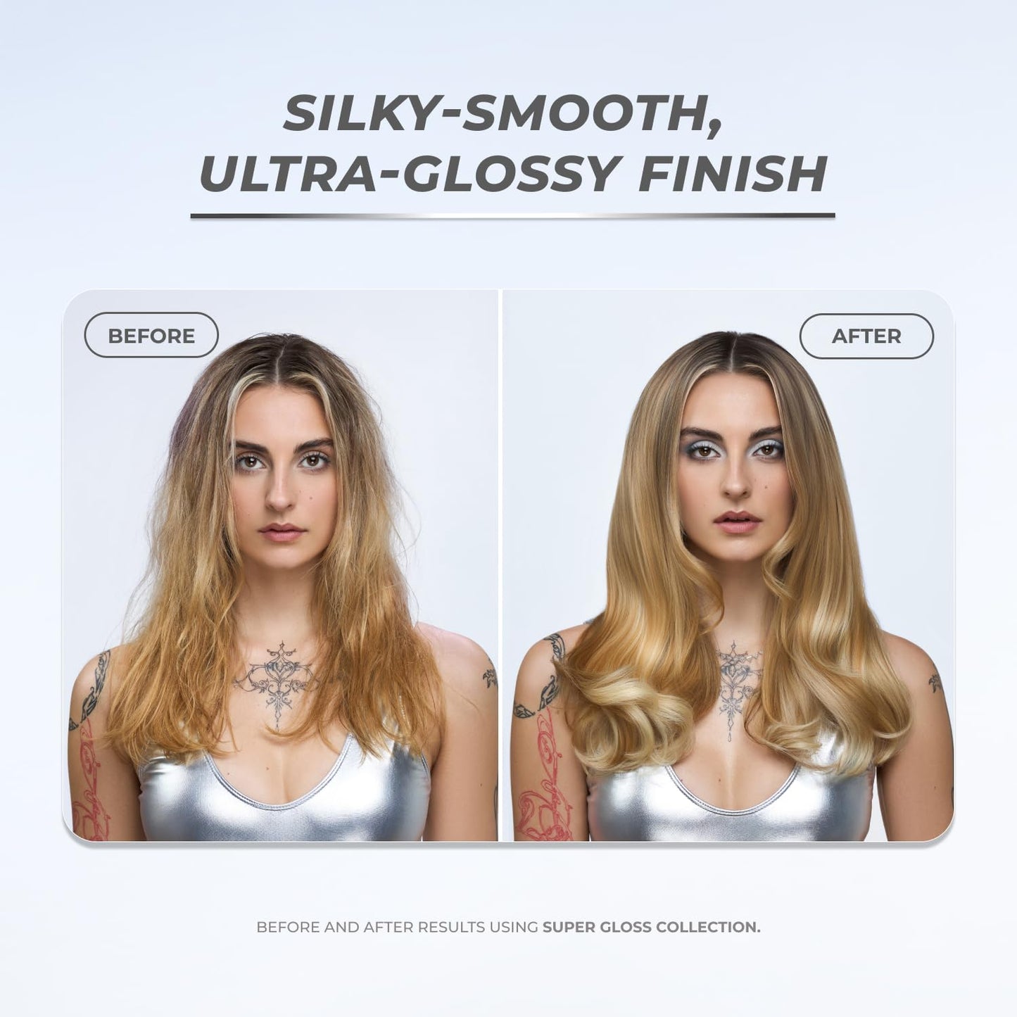 XMONDO Hair Super Gloss Leave-in Shine Conditioning Mist – Lightweight Conditioning Spray with Provitamin B5, Bond Booster, UV and Heat Protection, Tames Frizz, Boost Shine, 6.7 fl oz