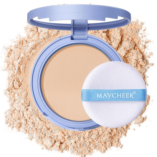 Oil Control Face Pressed Powder, Matte and Smooth Translucent Setting Powder for Women, Waterproof Long Lasting Finishing Powder, Lightweight Cosmetic Powder, Cruelty-free (02# Natural, 0.35Oz)