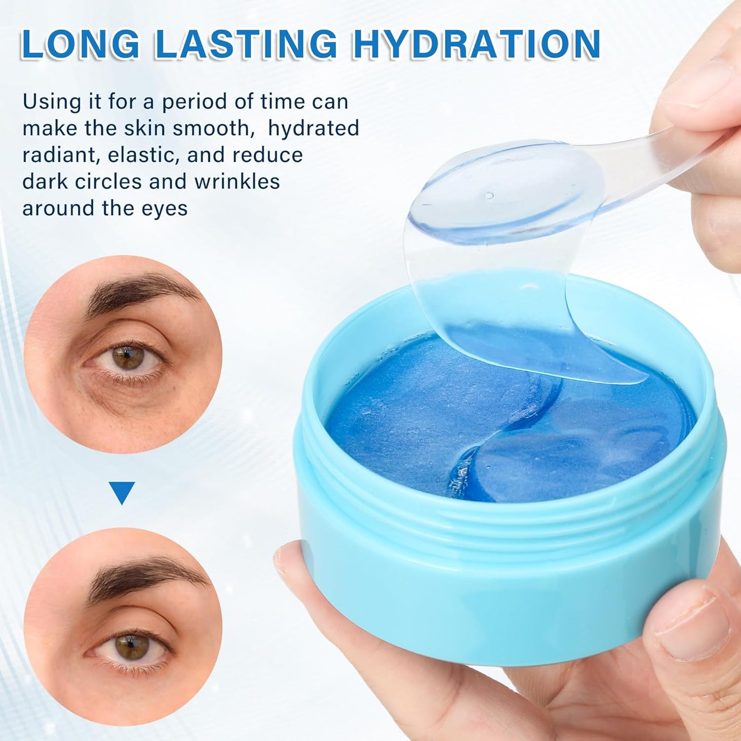 Hyaluronic Acid Eye Patch (60 pairs)-Collagen Eye Patch-Eye Skin Care Mask for Dark Circles, Wrinkles, Eye Pockets, Anti-Aging Rejuvenating Eye Mask, Female