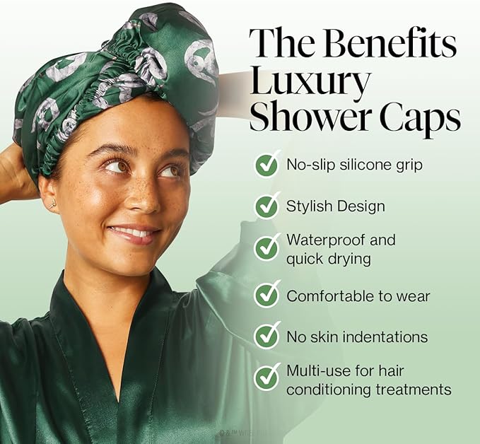 Kitsch Harry Potter x Microfiber Hair Towel Wrap for Women – Ultra Absorbent Microfiber Bath Towels for Wet, Curly, Long/Short Hair, Anti-Frizz Hair Wrap, Great Hair Care Gifts for Women – Slytherin