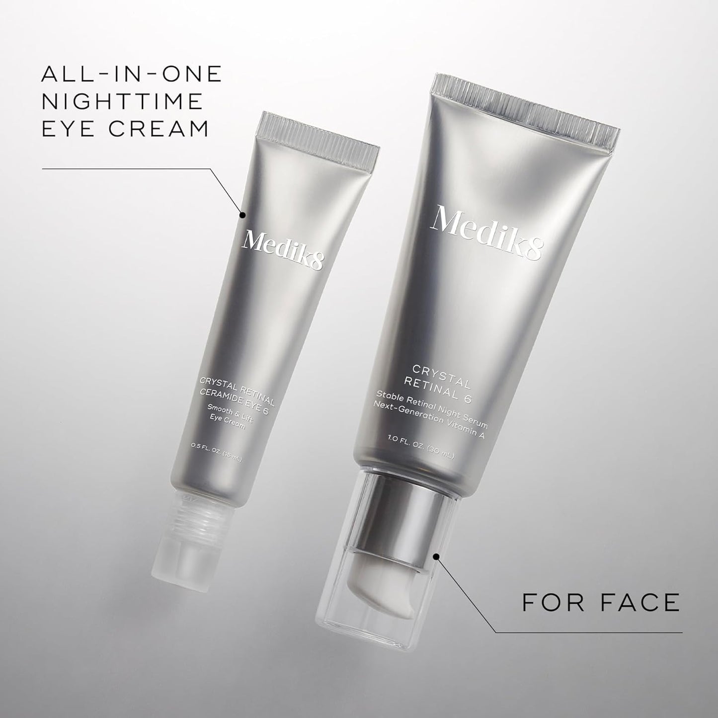 Medik8 Crystal Retinal Ceramide Eye 6 - Gentle Vitamin A Eye Cream - Reduces Appearance of Wrinkles - Perfect for Sensitive Skin - 0.5 oz