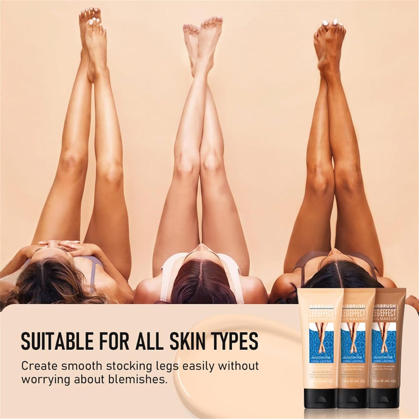 Leg Makeup Waterproof No Transfer, Leg Makeup Lotion, Body Makeup Waterproof Foundation, Leg Makeup for Varicose Veins Waterproof, Leg and Body Makeup for Tattoo Cover Up (Fairest Glow)