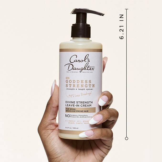Carol's Daughter Goddess Strength Leave In Conditioner Cream,10 Fl Oz - Strengthening and Moisturizing for Wavy,Curly Hair,(Pack of 2)