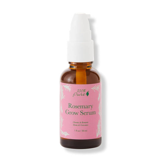 100% PURE Rosemary Oil Grow Hair Serum Stimulating & Invigorating Regrowth Haircare for Thinning & Hair Loss - Plant Essentials Thickening Tonic & Dry Scalp Treatment for Women & Men - Vegan - 1 Fl Oz
