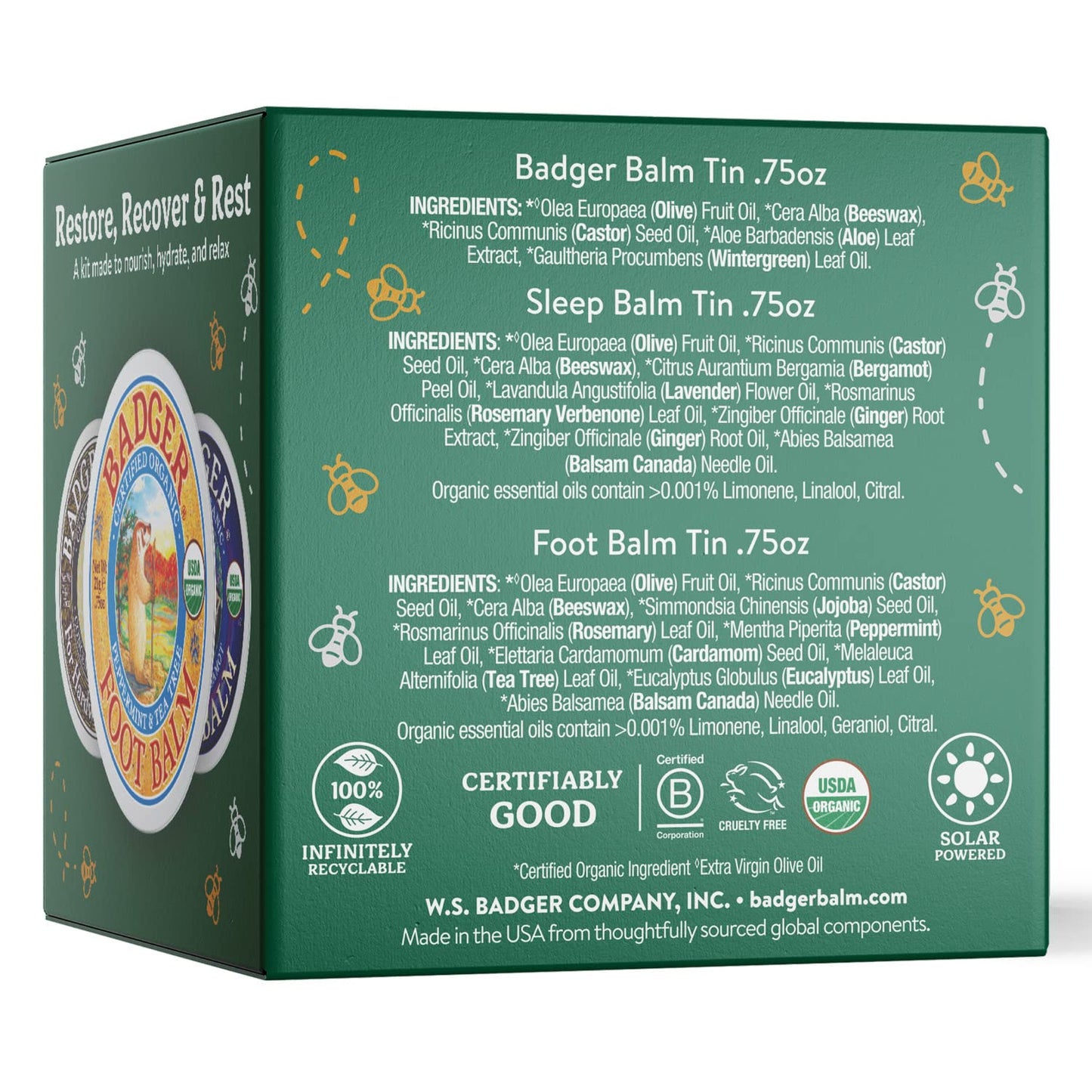 Badger - Restore, Recover & Rest Kit