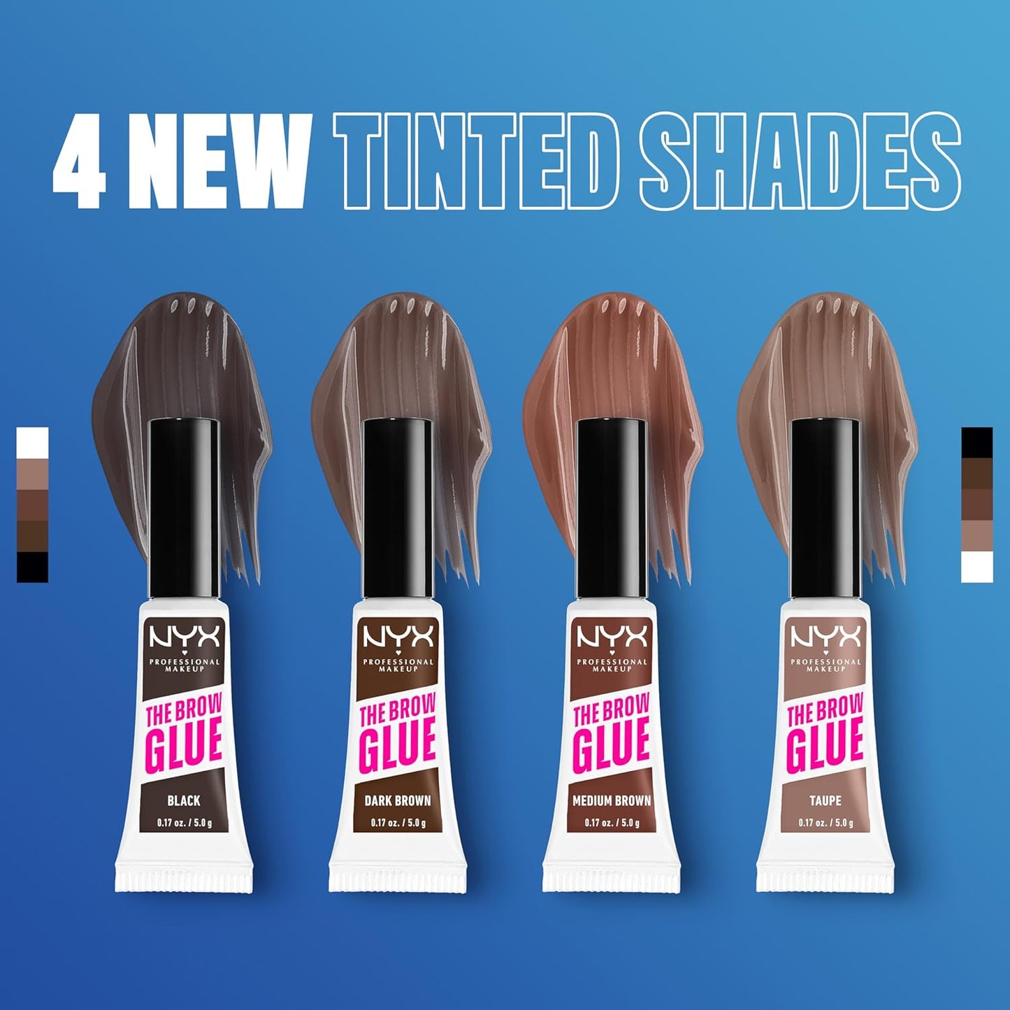 NYX PROFESSIONAL MAKEUP The Brow Glue, Extreme Hold Tinted Eyebrow Gel - Medium Brown