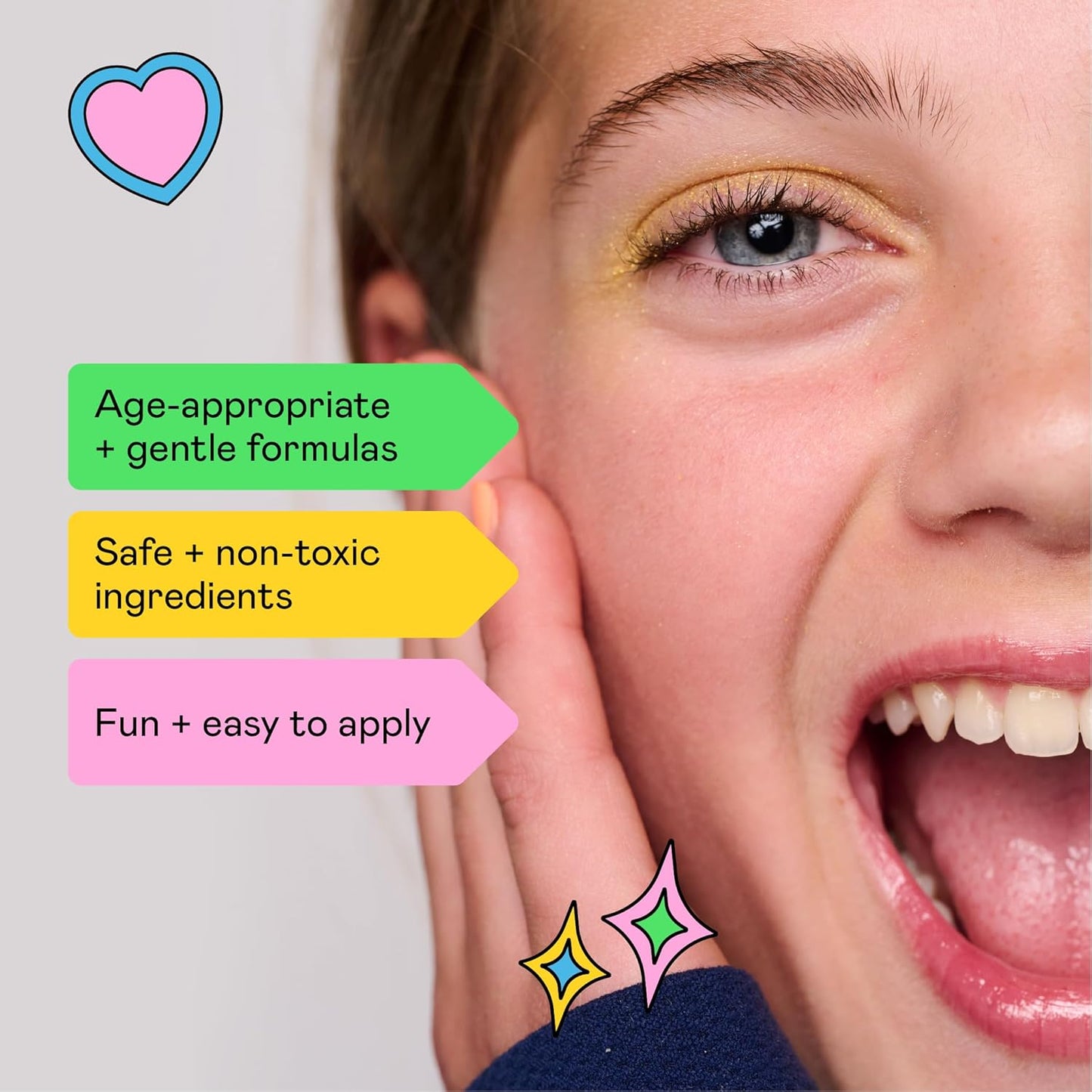 Makeup & Skincare for Kids Backpack Essentials Kit | Made in the USA | Tinted Lip Balm and Face Multi-Stick, and Universal Body Balm Stick | Non-Toxic, Gentle Ingredeints | For Kids 3+