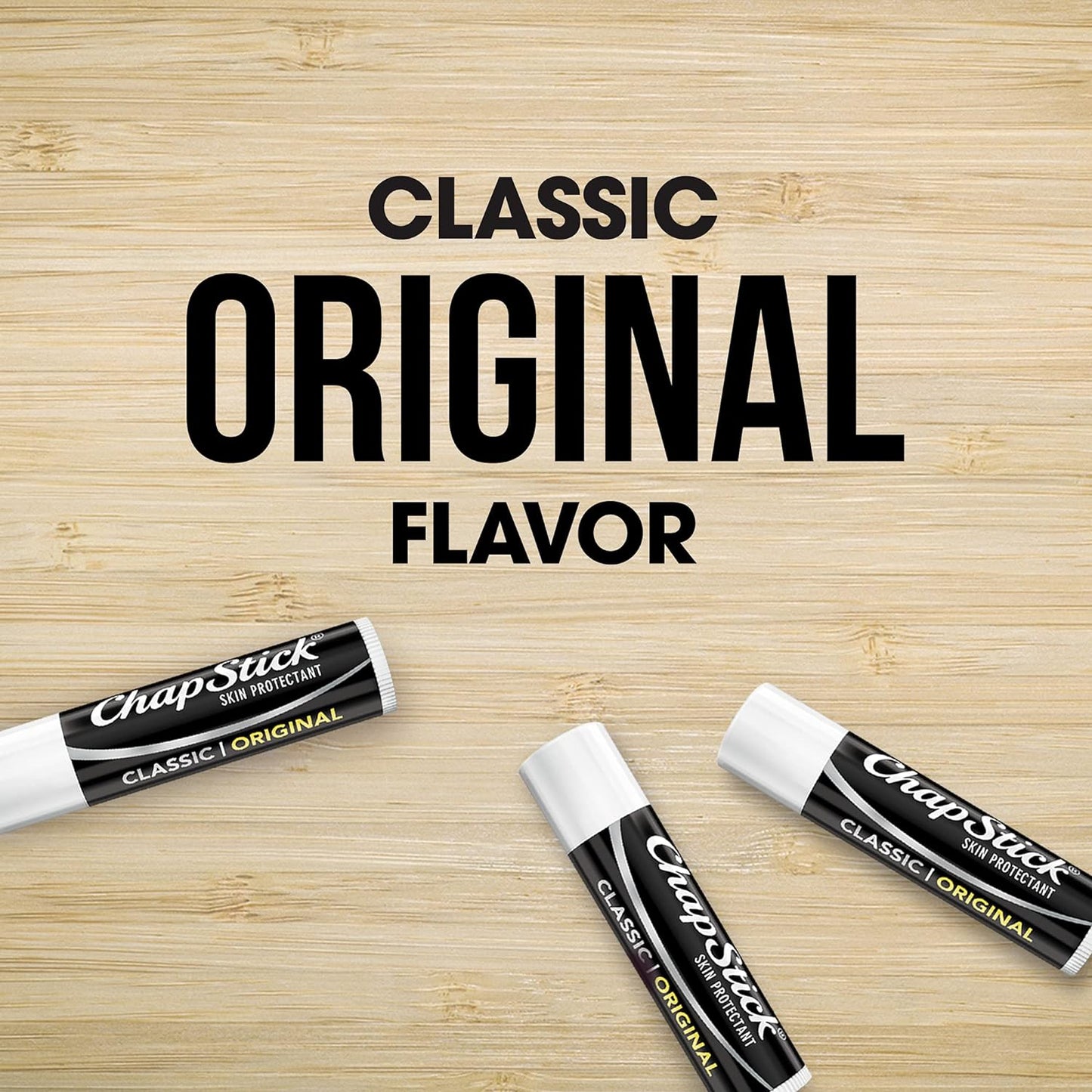 ChapStick Original Lip Balm 4-Pack + 1 Chapstick Moisturizer 2-in-1 Lipcare with SPF 15, 0.15 Oz Ea (5 Piece Set)