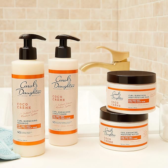 Carol's Daughter Coco Creme Coil Enhancing Moisture Butter, with Coconut Oil and Mango Butter, for Very Dry Curly Hair, Paraben and Silicone Free, 12 oz
