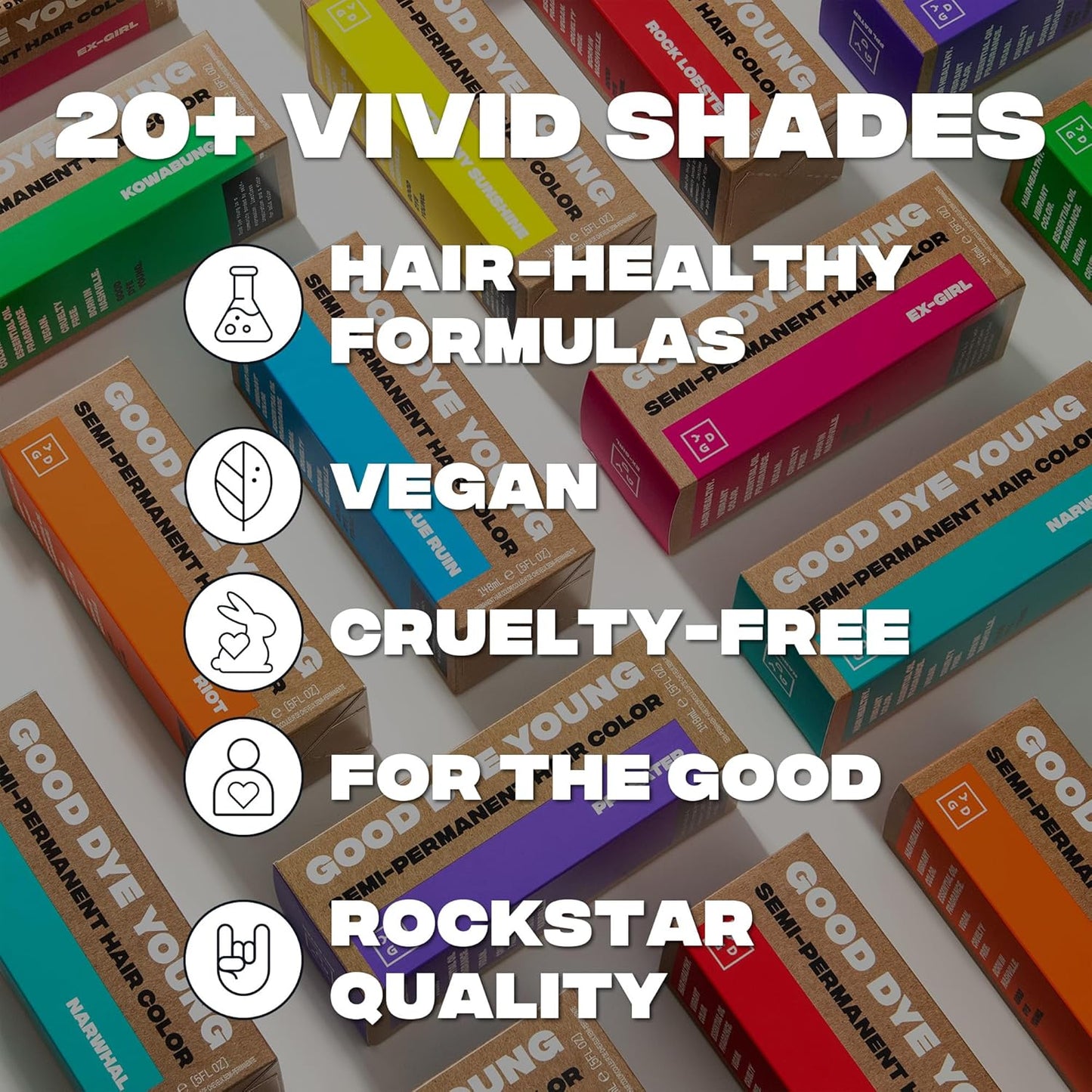 Good Dye Young Semi Permanent Hair Dye Du Hast Pink - UV Protective Temporary Hair Color, Conditioning Pink Hair Dye, PPD Free, Lasts 15-24+ Washes, Vegan & Cruelty-Free