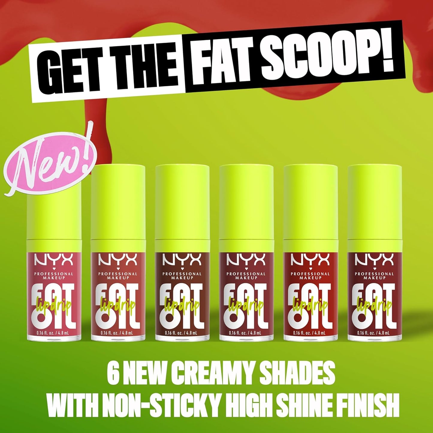 NYX PROFESSIONAL MAKEUP Fat Oil Lip Drip, Moisturizing, Shiny and Vegan Tinted Lip Gloss - Splash of Cream (Honey Nude)