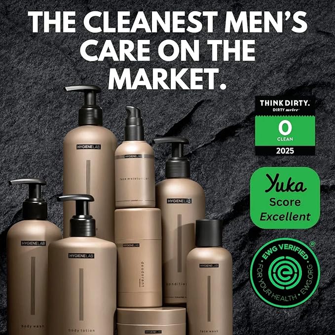 HygieneLab Men's Deodorant-Aluminum-Free, EWG Verified, Non-Toxic, Powered by Essential Oils, Non-Toxic Odor Protection for Sensitive Skin, Cedar Drift Scent