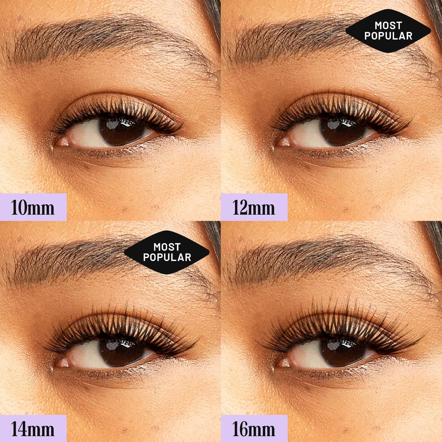 Lilac St - Volume Dramatic Faux Eyelash Clusters (16mm) - Dense & Distinctive Look - DIY Lash Extension Wisps - Lightweight & Lifelike - Lasts 10 Days - Korean Silk - Cruelty Free, Vegan - 10 Lashes