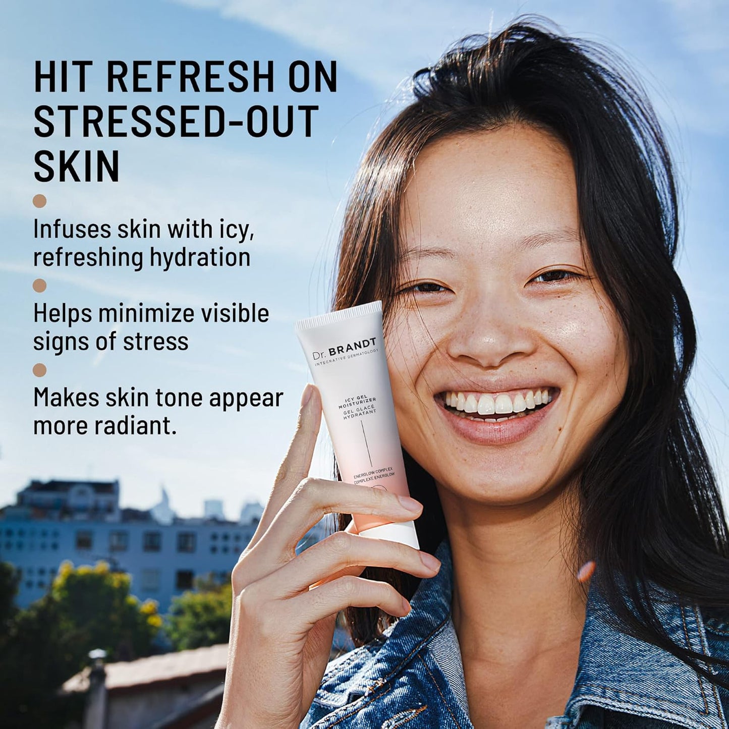 Dr. Brandt iD-Stress Icy Gel Moisturizer - Specifically Designed to Hydrate and Moisturize Your Skin - For A Glowing, Youthful-Looking Complexion - 1.7 fl oz / 50 ml