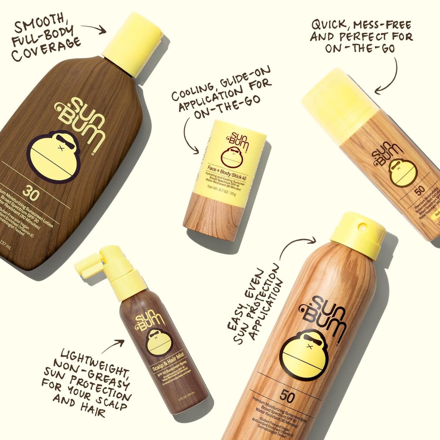 Sun Bum Original SPF 70 Sunscreen Body Lotion - Broad Spectrum Moisturizing Sunscreen with Vitamin E - Hawaii 104 Act Compliant (Made without Octinoxate & Oxybenzone) - 8 oz