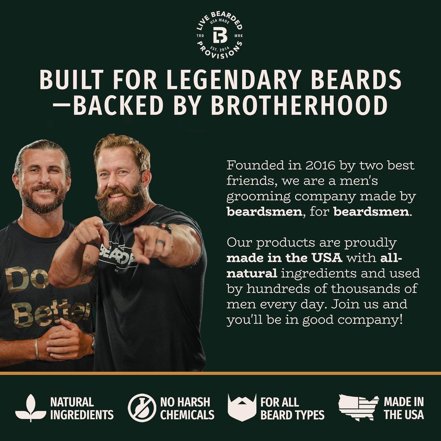 Live Bearded Complete Beard Grooming Kit - Wash, Conditioner, Butter and Oil - Made in the USA with All-Natural Ingredients - Mens Groom Set | American Scent - Cedar, Vetiver, Bergamont