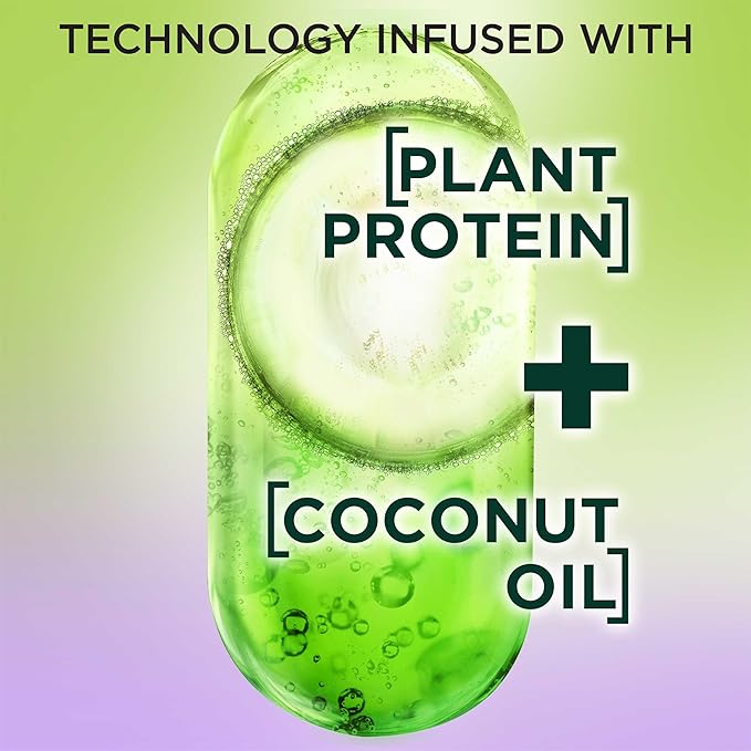Garnier Fructis Curl Nourish Shampoo, Curly Hair Shampoo with Coconut Oil and Plant Protein, Up to 48HR Defined Curls for all Curl Types, 22 Fl Oz (Packaging May Vary) (Pack of 2)