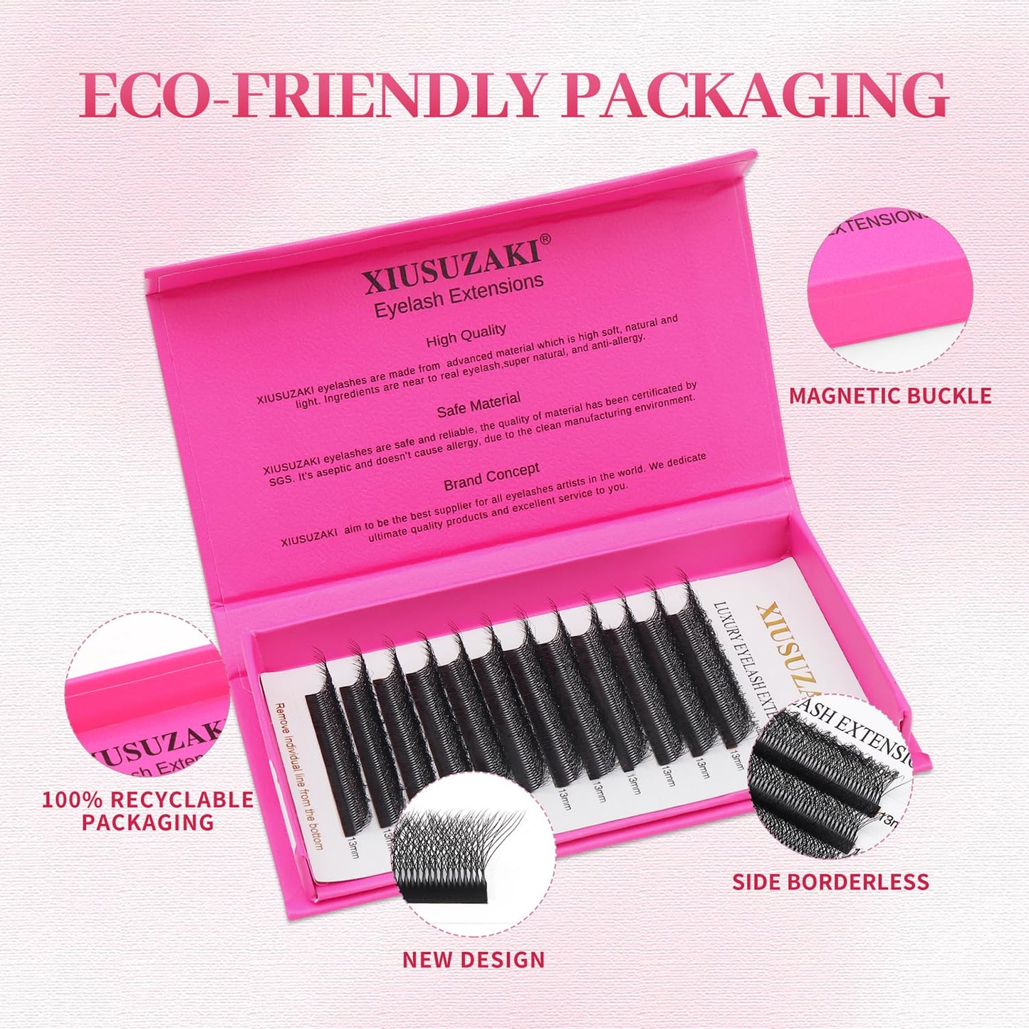 W Lash Extensions Supplies 8D Eyelash Extensions W Shape 0.07mm Thickness D Curl 12mm Premade Fans Easy Fan Lashes Volume Matte Black 12 Rows Crisscross Eye Lashes(W-8D-0.07-D,12mm)