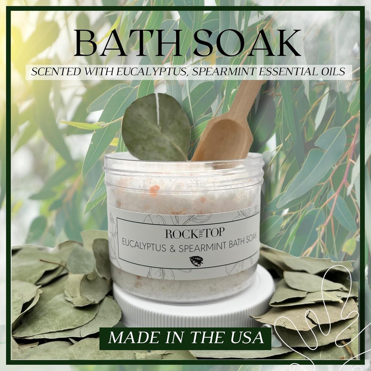 USA MADE | Eucalyptus Spearmint Spa Gift Baskets for Women. 6 Cold & Stress Self Care Gifts, Aromatherapy Epsom Salt Bath Soak, Bath Soap, Bath Bombs (Truffle), Bath Salts Gift Basket.