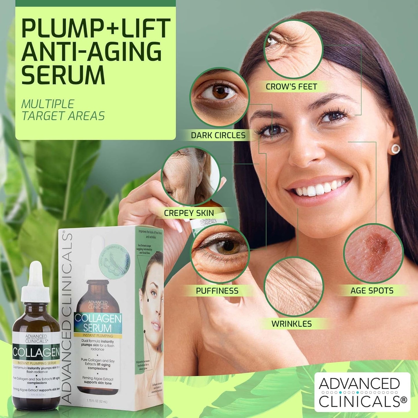 Advanced Clinicals - Retinol Serum For Face, Firming Collagen Serum, Vitamin C Serum Skincare Set, 1.75 Fl Oz, 3pc Set
