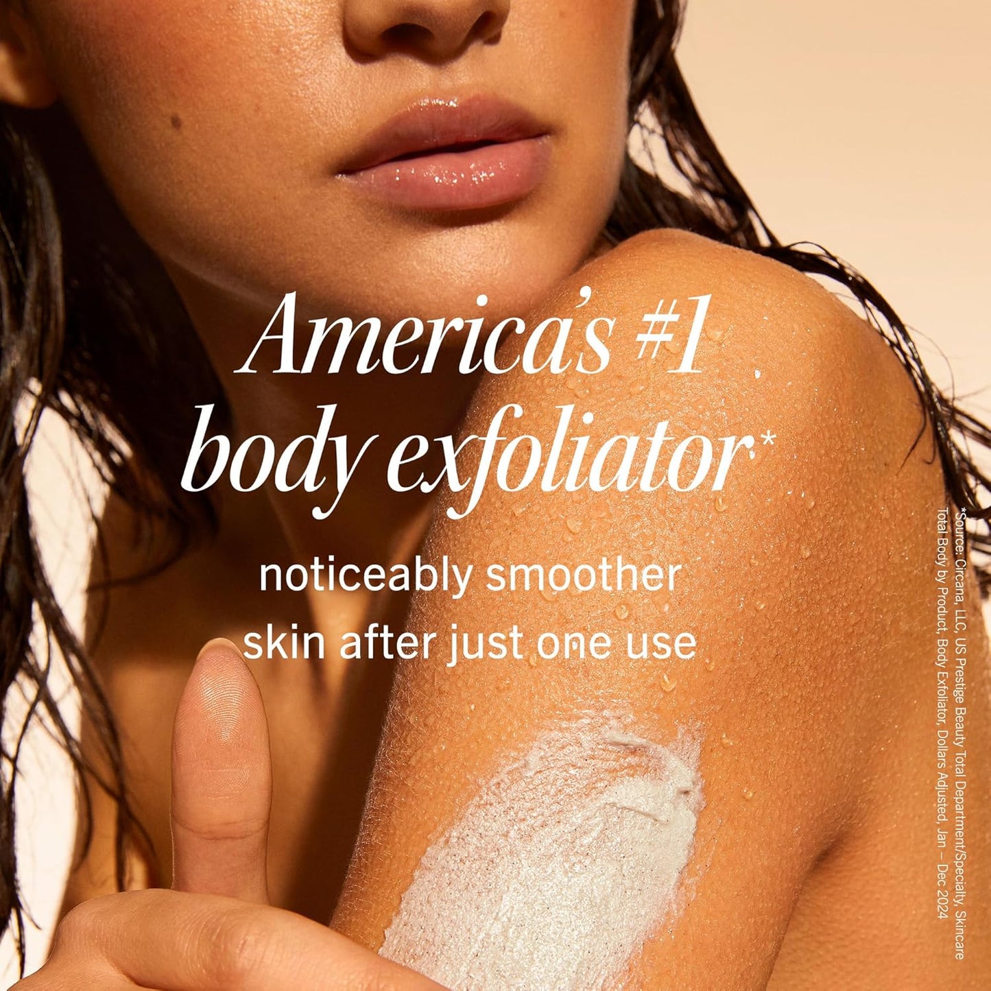 First Aid Beauty - KP Bump Eraser Body Scrub with 10% AHA, Keratosis Pilaris Exfoliator with Glycolic and Lactic acids, Helps Reduce Chicken Skin Bumps, Safe for Sensitive Skin, Peach Scent (2 oz)