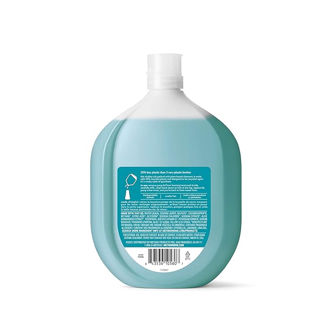 Method Foaming Hand Soap, Refill, Waterfall, 28 oz (Packaging May Vary) (Pack of 2)