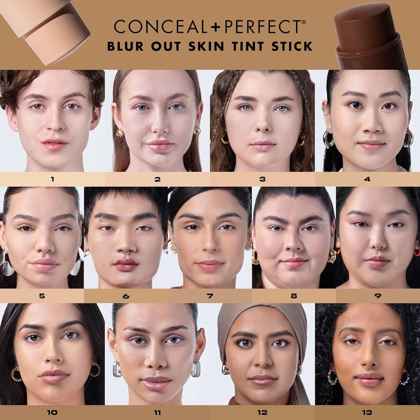 Milani Conceal + Perfect - Skin Tint Stick, Blur Out Tinted Moisturizer Makeup, Shade 022