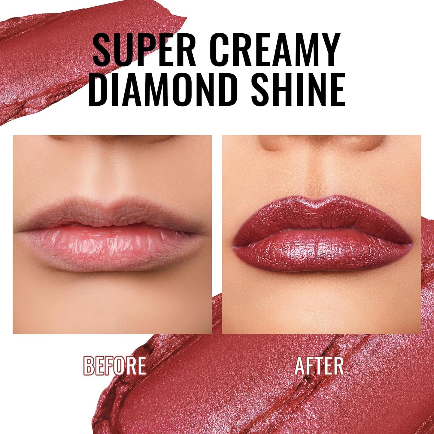 Oulac Shimmer Lipstick for Women, Infinity High Shine Finish, Hydrating Lip Color Infused with Damask Rose Oil for All-Day Comfort, Gluten-Free Vegan Beauty, D04 Brunt Rose
