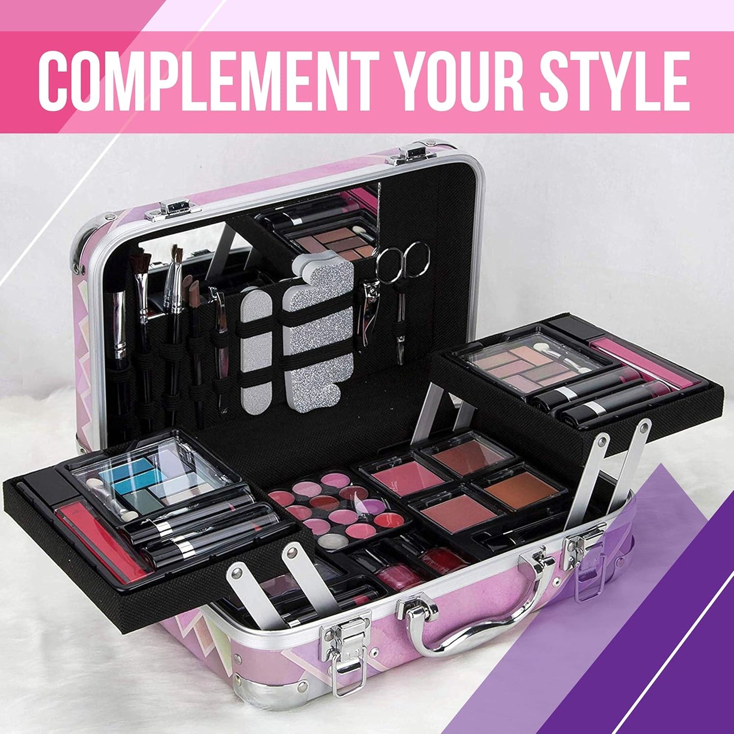 Starter Carry-All Teen Makeup Kit Gift Set, Pink, 1 Count