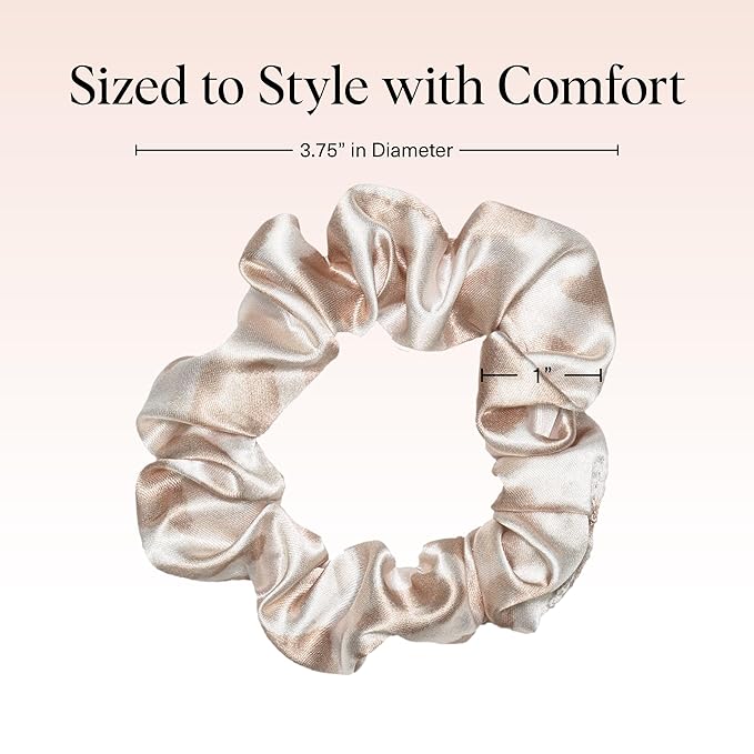 Kitsch Satin Scrunchies for Women - No Crease, Frizz Control | Softer Than Silk Scrunchies Gentle On Hair Scrunchies for All Hair Types | Stylish Hair Accessories College Essentials - Assorted, 5pcs