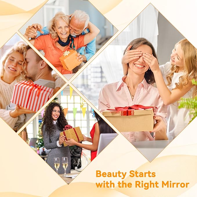 1X/20X Magnifying Mirror with Light, Double Sided Makeup Mirror with Adjustable 3 Color Light, 2000mAh Rechargeable Lighted Magnifying Mirrors with Tweezer, Foldable Travel Mirror with Rotation