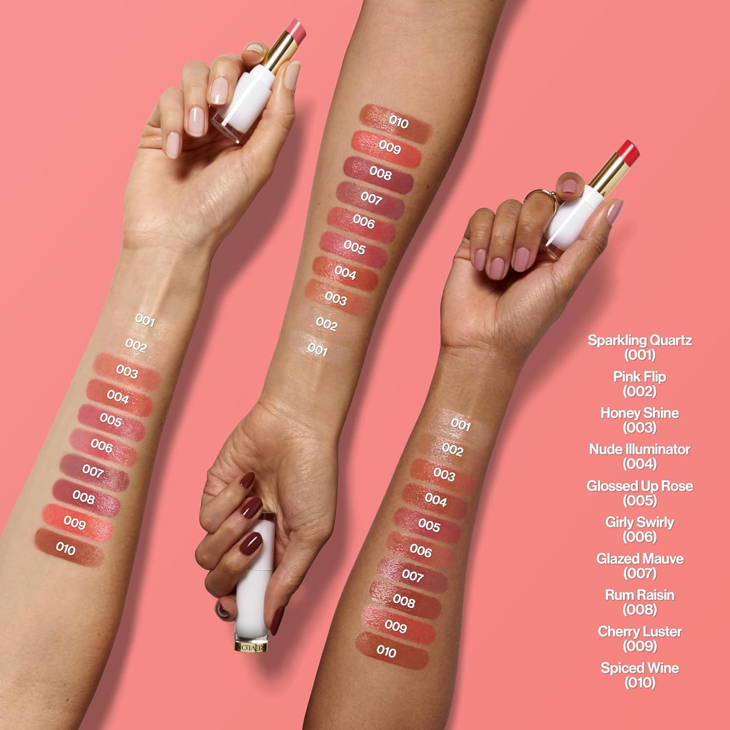 REVLON Super Lustrous Glass Shine Balm, Hydrating Tinted Lipstick, Sheer, Glossy Shiny Finish, 006 Girly Swirly, 0.11 oz