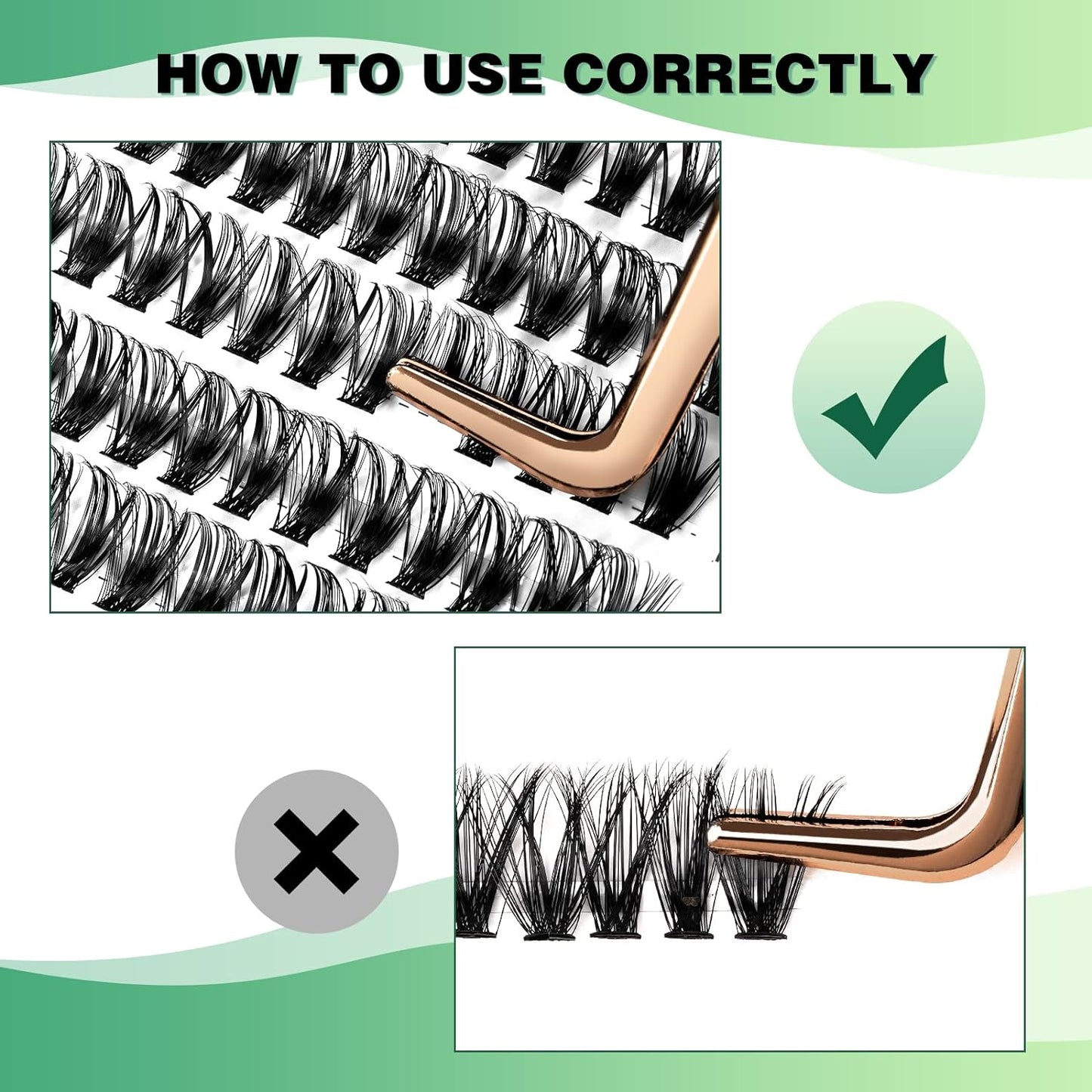 Lash Clusters 300Pcs Individual Lashes 40D 0.07D Curl 18mm Lash Extensions Clusters Lashes Soft&Natural False Eyelashes Individual DIY Eyelash Extension at Home(40D-0.07D,18mm)