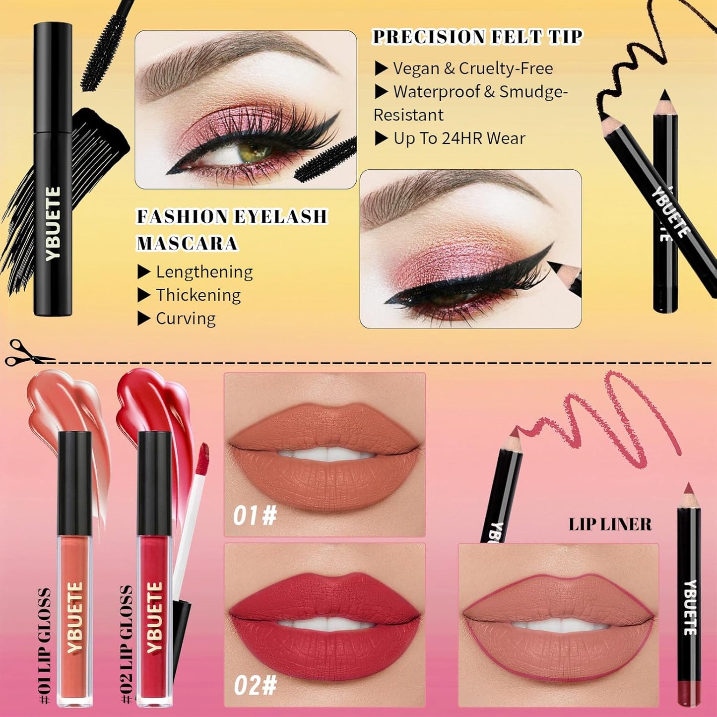 Beginner Makeup Kit for Teen,Makeup Gift Set for Girl Women,Beginner Makeup Kit with Cosmetic Train Case Included 32 Colors Eyeshadow Blusher Contour Lip Gloss Lip Liner Mascara Eyeliner Mirror