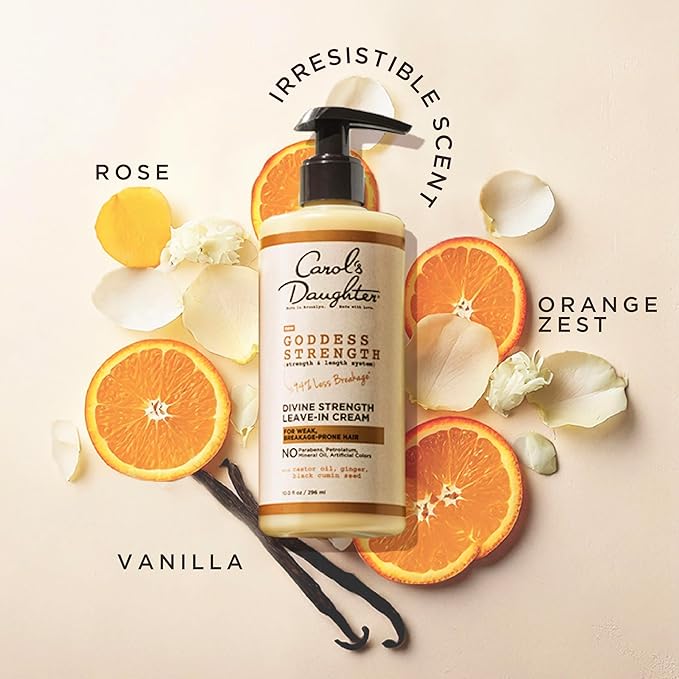 Carol's Daughter Goddess Strength Leave In Conditioner Cream,10 Fl Oz - Strengthening and Moisturizing for Wavy,Curly Hair,(Pack of 2)
