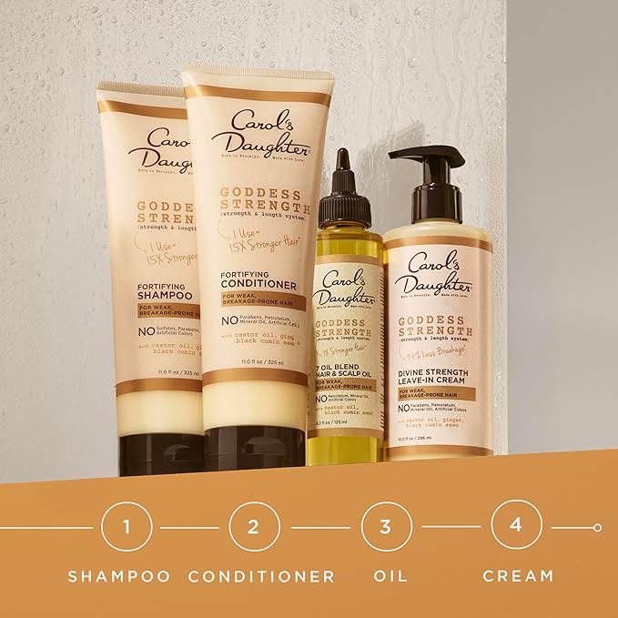 Carol's Daughter Goddess Strength Leave In Conditioner Cream,10 Fl Oz - Strengthening and Moisturizing for Wavy,Curly Hair,(Pack of 2)