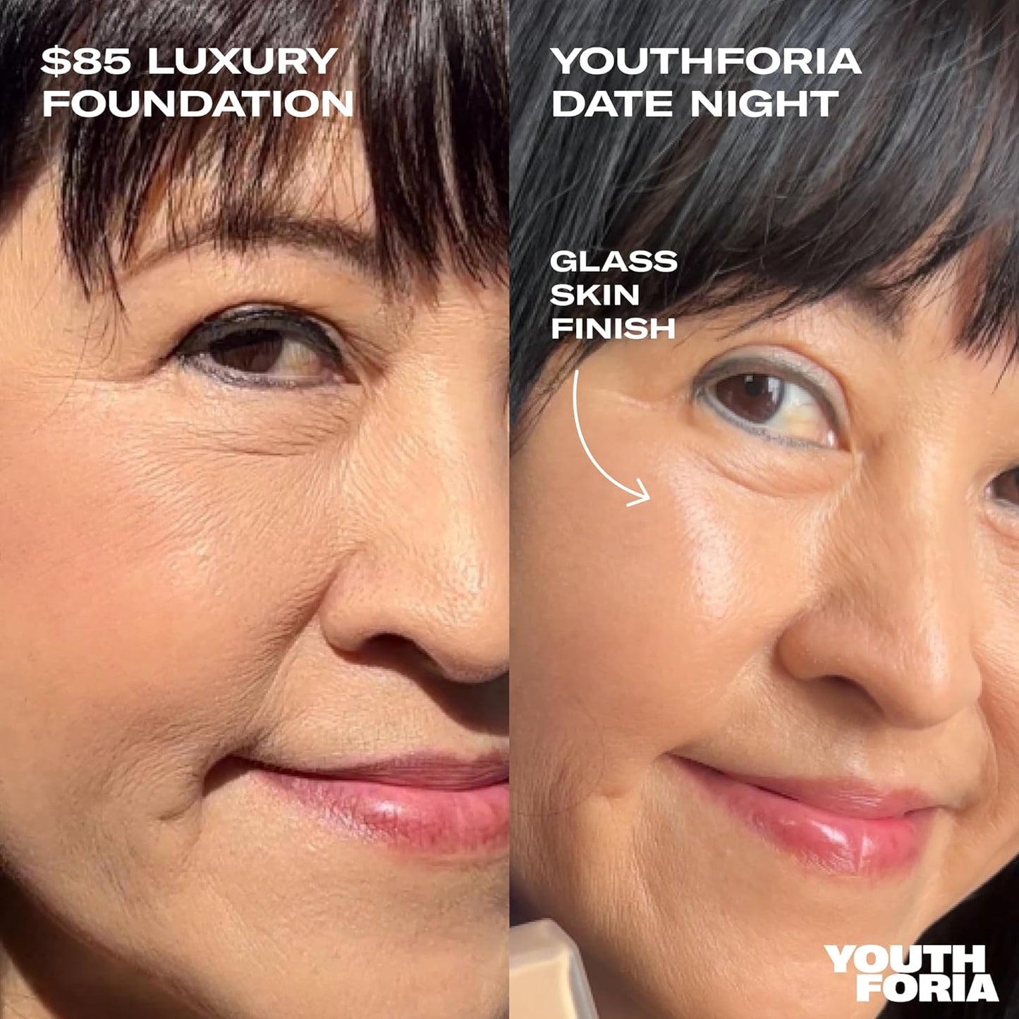 Youthforia Date Night Skin Tint Serum Foundation, Light-Medium Coverage, Hydrating Formula, Vegan & Cruelty-Free, 450 Deep - Neutral with Warm Undertones