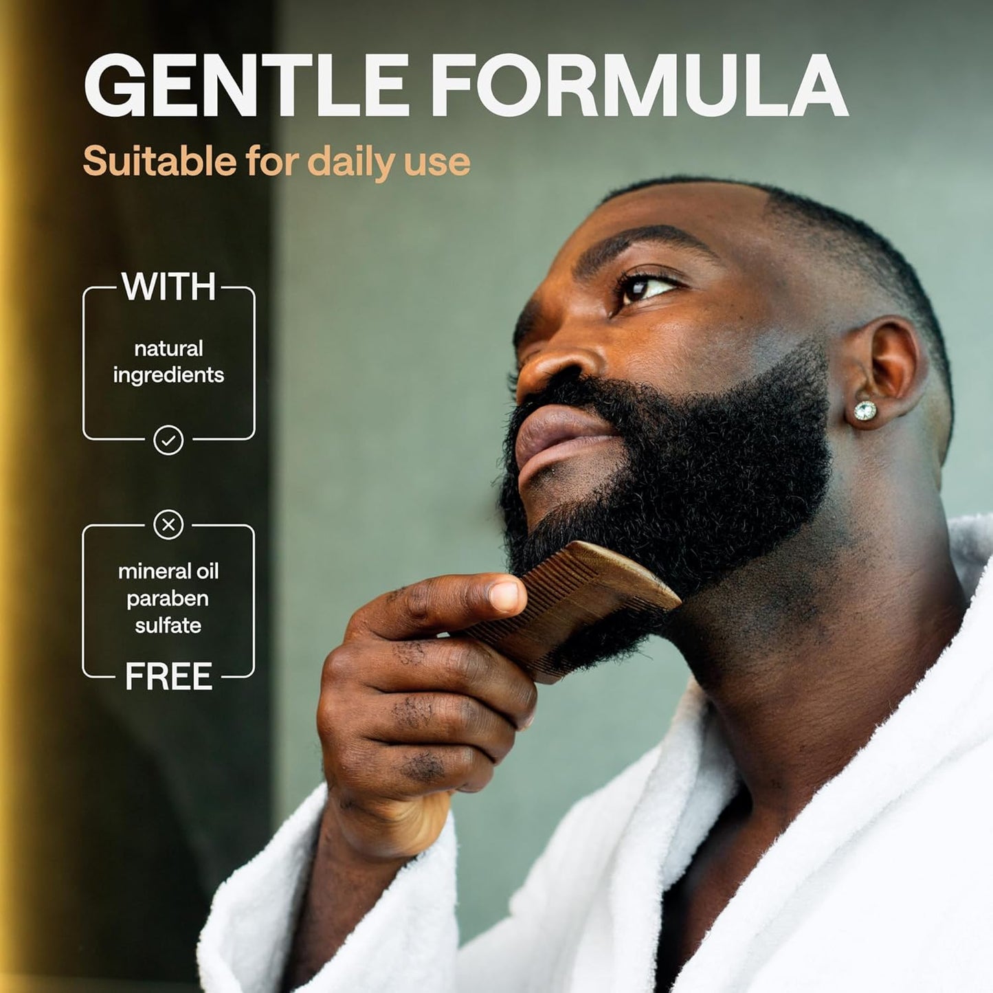 Beard Conditioner for Men - Conditioner Softener - Part of a Beard Care Kit for Men along with Beard Oil, Balm, Wash - Sandalwood Beard Conditioner 5 Oz