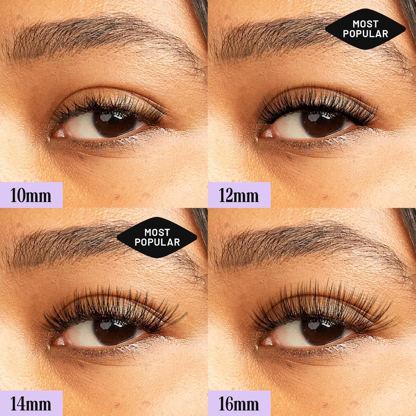 Lilac St - Originals Natural Faux Eyelash Clusters (12mm, 3 Pack) - Natural Look - DIY Lash Extension Wisps - Lightweight & Lifelike - Lasts 10 Days - Cruelty Free, Vegan, Women Founded - 30 Lashes