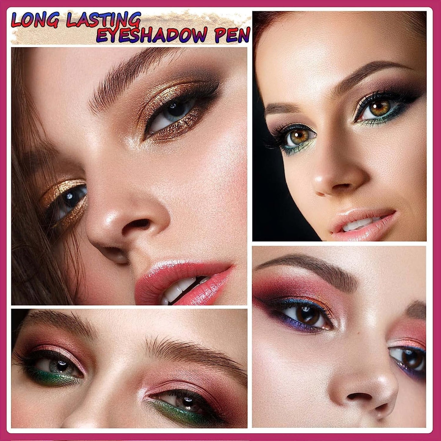Champagne Eyeshadow Stick And Sponge Makeup Brush Cream Shimmer Smooth Shadow Pencil Eyeliner Long Lasting Waterproof Eye Shadow Highlighter Stick Hypoallergenic Multi-Dimensional Eyes Look ( # 04)