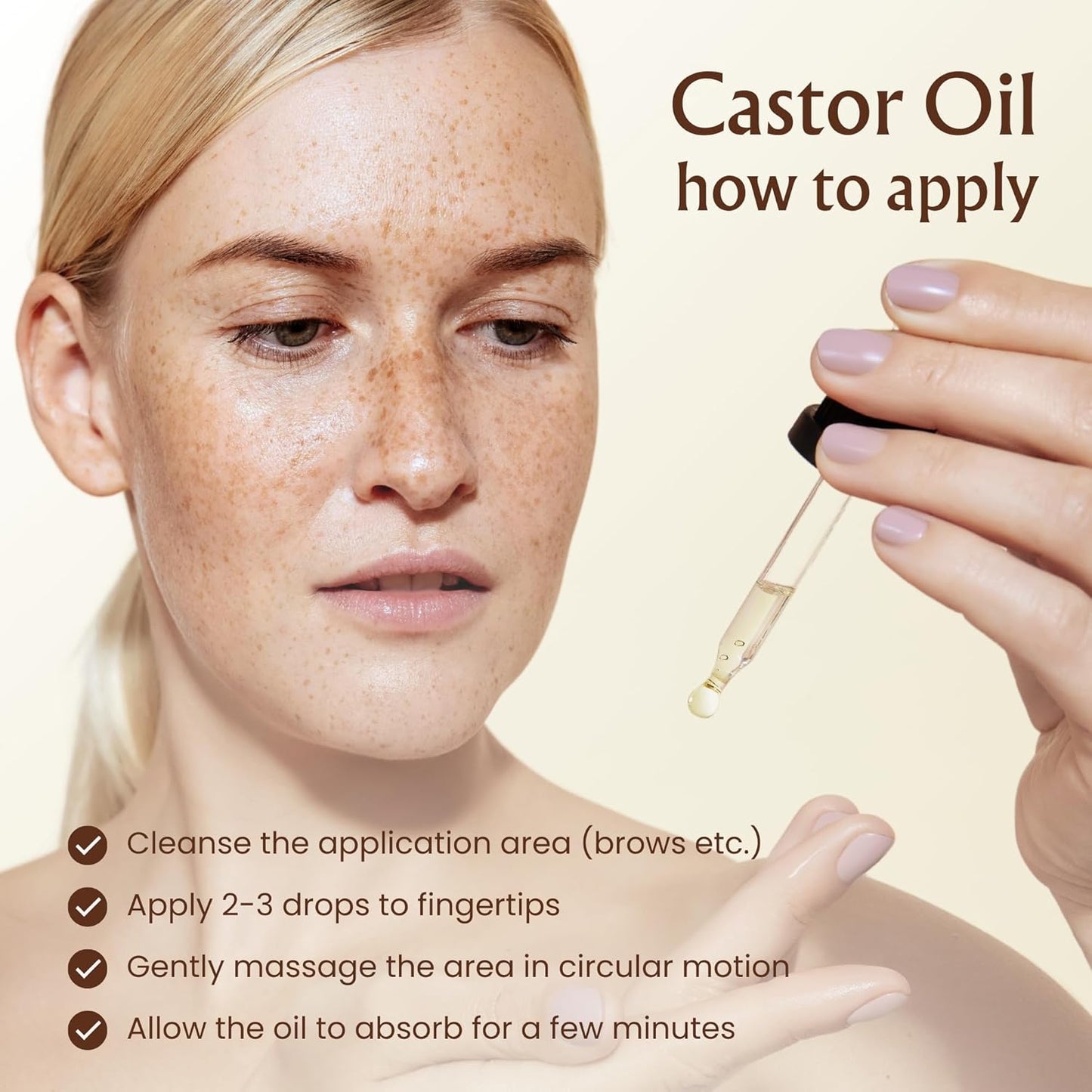 BodyJ4You Castor Oil for Eyelashes Eyebrows - 100% Pure Natural USDA Organic Cold Pressed - Hydrating Skin Hair Growth Oil Lashes Scalp - Non-GMO Hexane Free Unrefined Carrier - Glass Bottle 2 Fl Oz