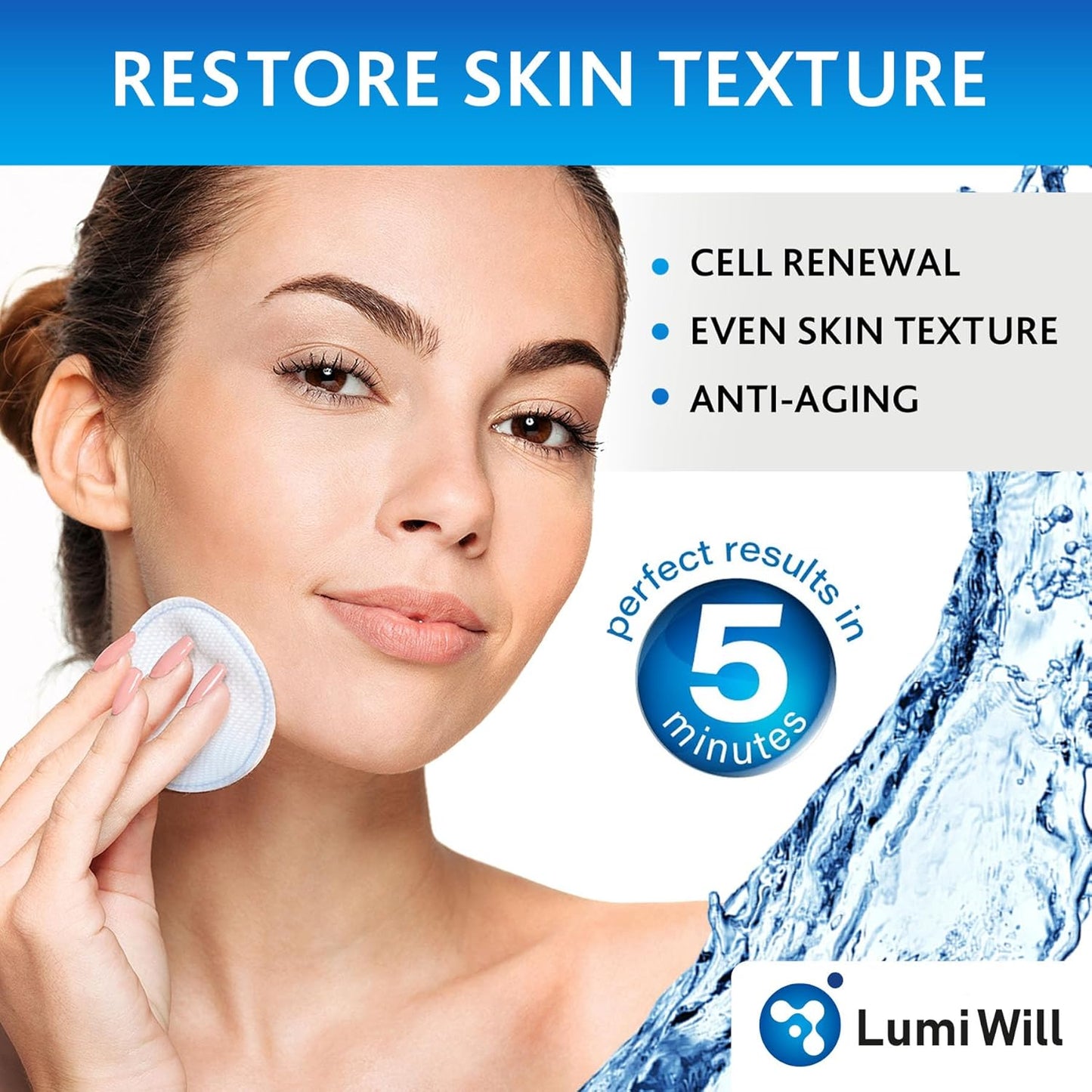 Glycolic Acid Pads - Exfoliating Pads with Glycolic Acid, Vitamins B5, C, E & Menthol - Peel Pads for Acne - Anti-Aging Glycolic Acid Resurfacing Pads for Fine Lines and Wrinkles - 50 Pads