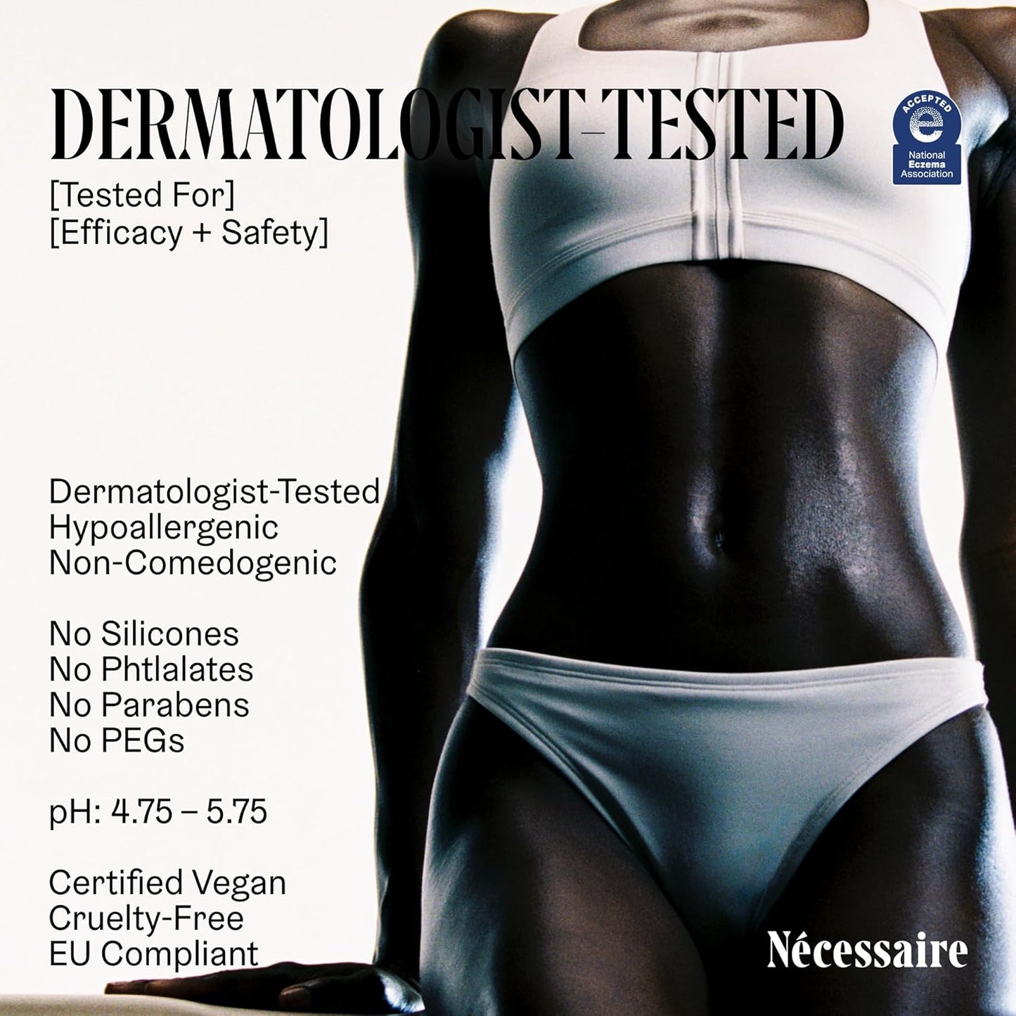 Nécessaire The Body Lotion – Fragrance-Free Hydrating Body Moisturizer with 5 Peptides, Niacinamide, Vitamins C/E, Omega-6/9 – Lightweight, Non-Greasy Lotion for Sensitive Skin – 6.8 oz