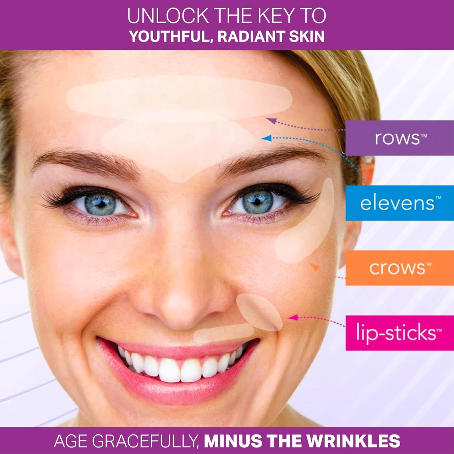 Furlesse Elevens Wrinkle Patches, Overnight Wrinkle Patches for Frown Lines, Non-Invasive Anti-Wrinkle Patches, Anti-Aging Skincare, 30 Patches, 30-Day Use