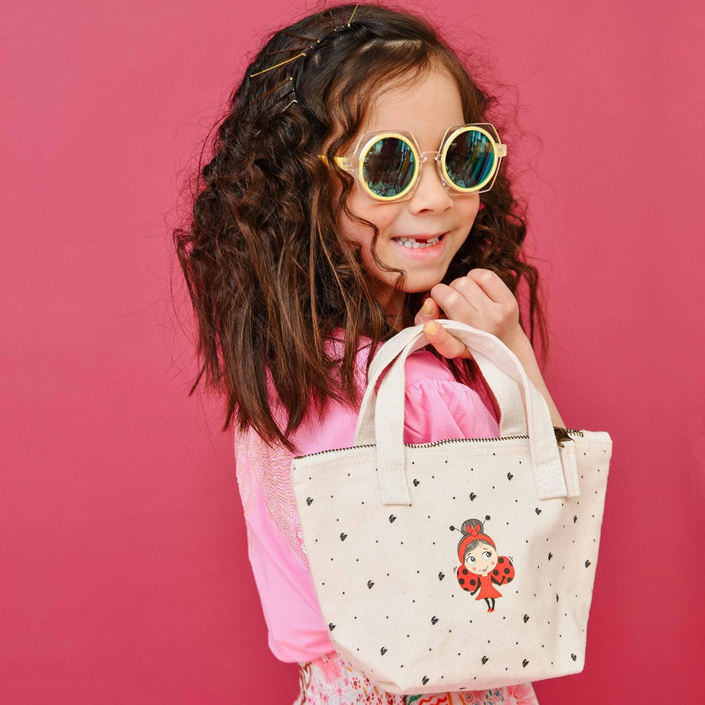 MISS NELLA Kids Makeup & Nail Polish Set for Little Girly Girls, Safe and Fun Gift - Hypoallergenic, Dermatologically Tested Kid-Friendly, Non-Toxic, Cosmetic Bag Included – Special Edition