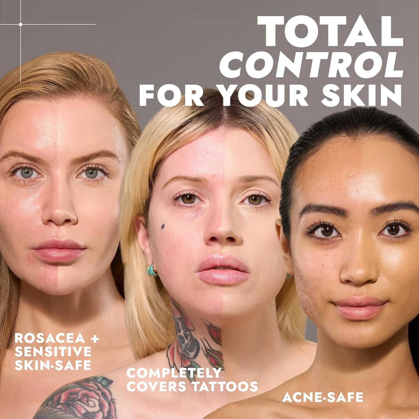 COVER FX Total Cover Cream Foundation - Shade F1 - Buildable Coverage - Natural Finish - Oil-Free - Sweat-Proof