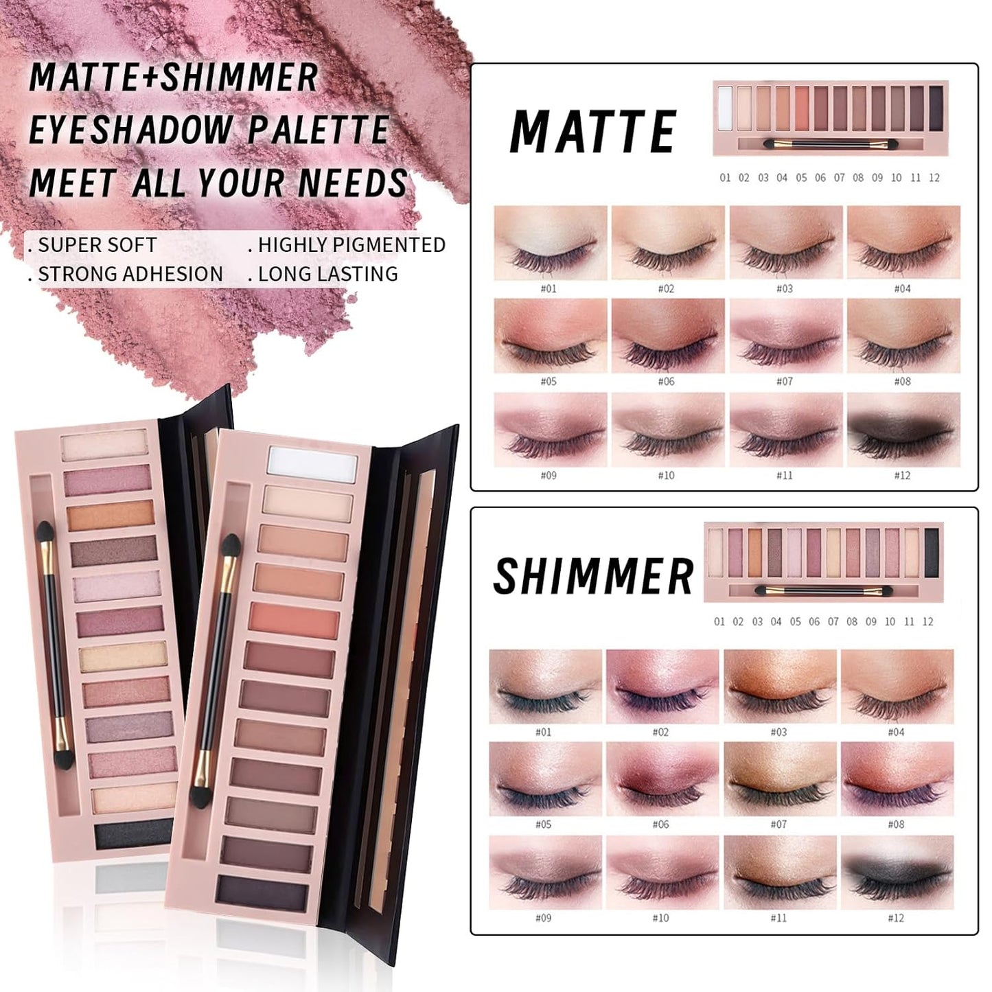 Full Makeup Set Kit for Women Girls Teens, Makeup Present Set, Foundation Face Primer, Eyeshadow Eyeliner Eyebrow Pencil Soap Mascara, Counter Stick Liquid Lipsticks, Brush & Sponges