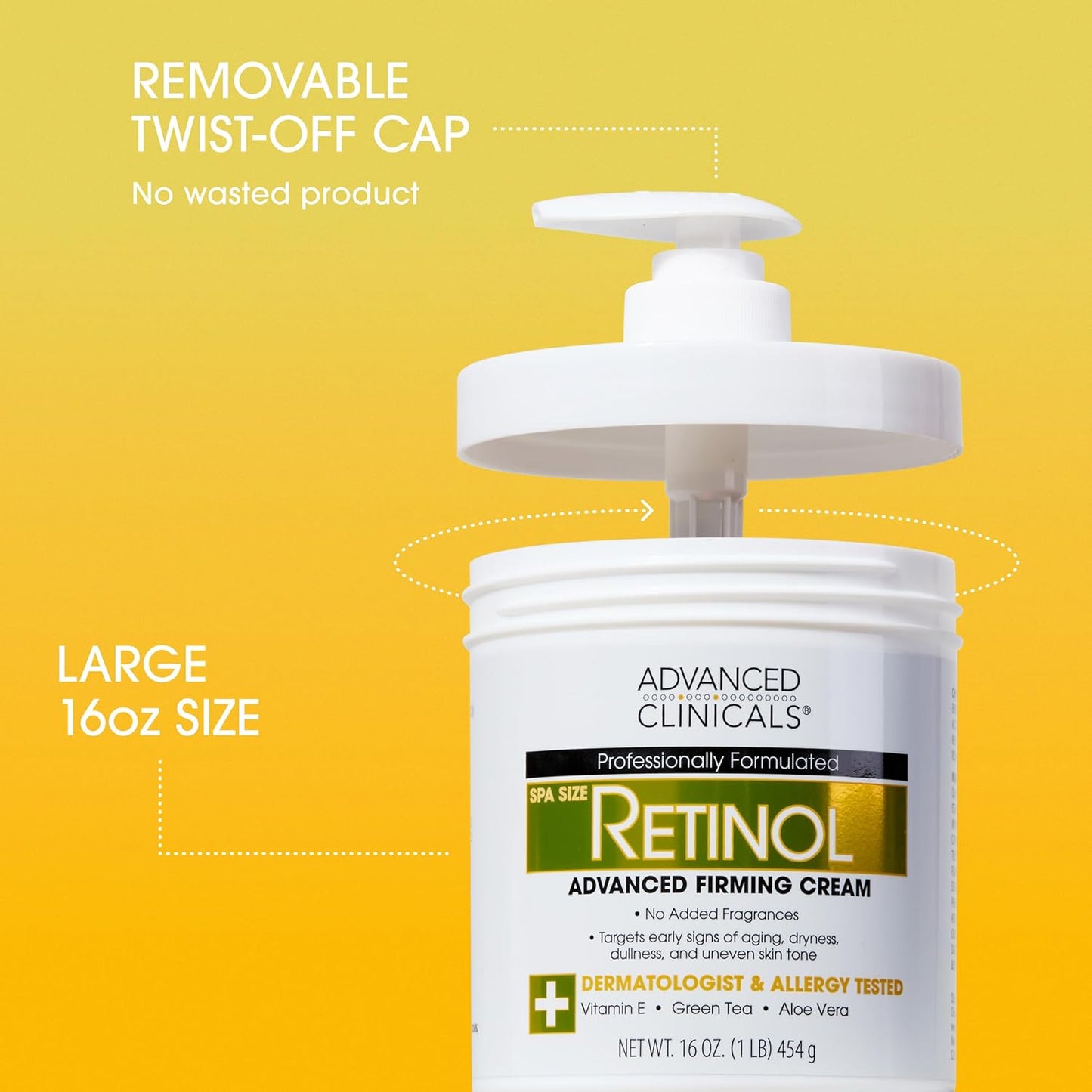 Advanced Clinicals Retinol Body Lotion + Retinol Serum 2PC Skincare Set For Women & Men Helps Diminish Appearance Of Crepey Skin | Face Serum & Body Cream Visibly Improves Look Of Wrinkles & Sagging
