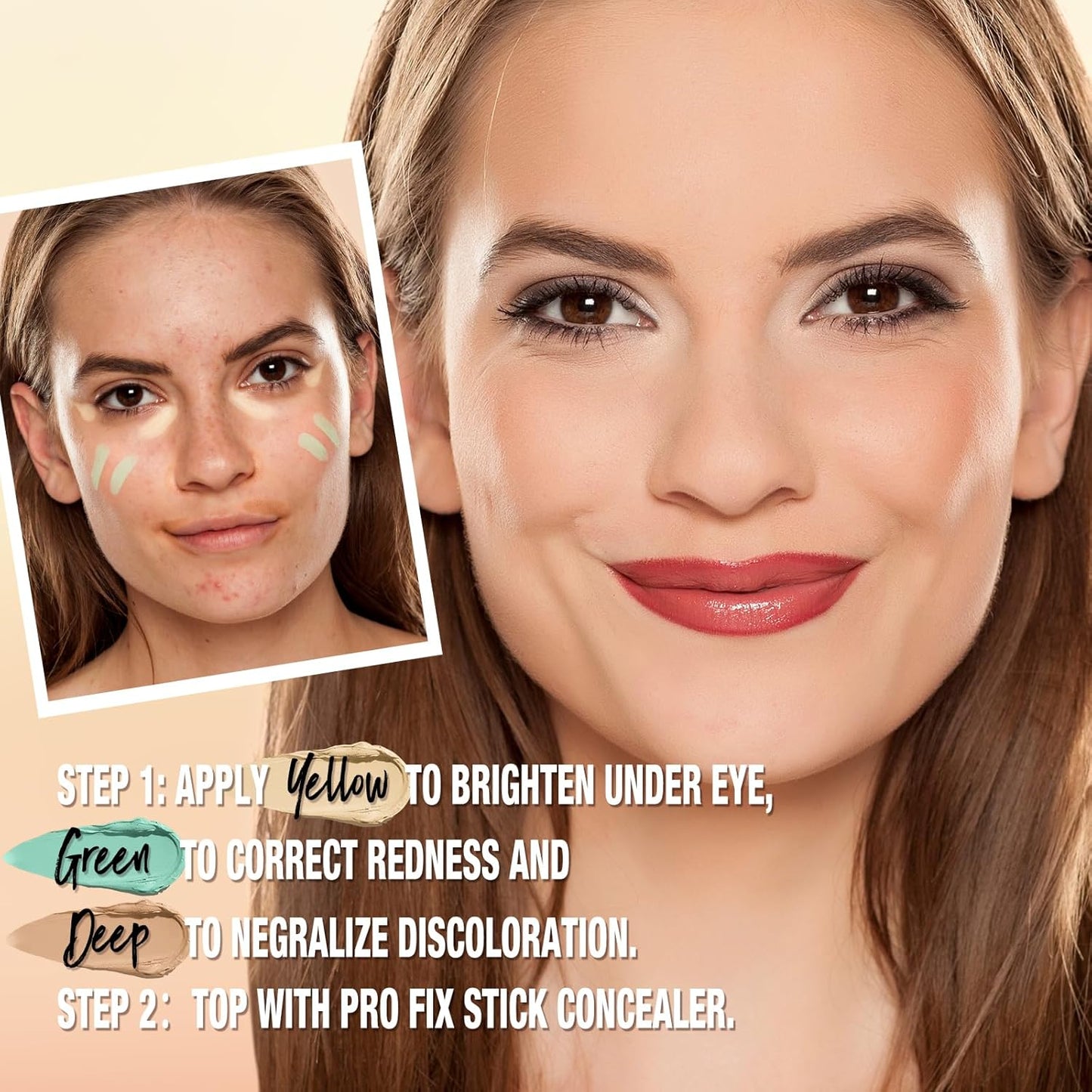 Contour Stick Corrects Skin Tone Bronzer Waterproof Sweat Resistant Concealer Creamy Concealer Deep