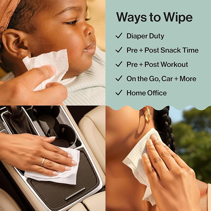 The Honest Company Hypoallergenic Multi-Use Baby Wipes for Sensitive Baby Skin, Pattern Play, 60 Count